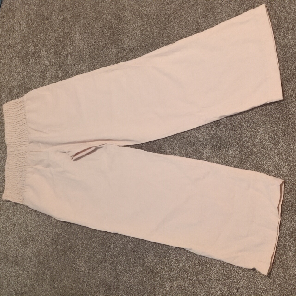 Size medium khaki twill high waisted Beach pants
